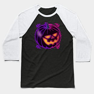 Cyber Retro Pumpkin Baseball T-Shirt